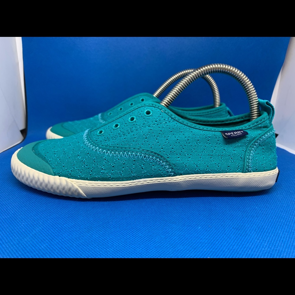 Paul SPERRY STS97012 Turquoise Slip On Sneakers Shoes Loafers Women's Size 6.5.